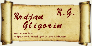 Mrđan Gligorin vizit kartica